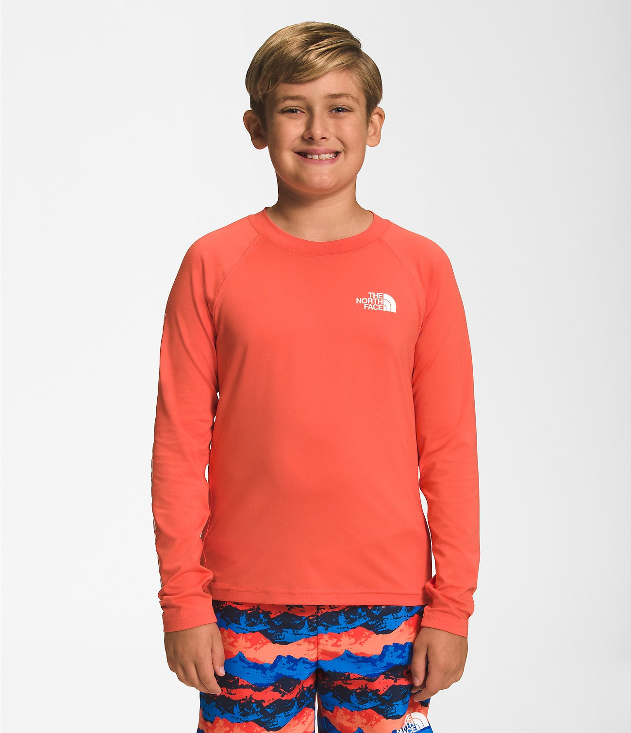 Boys' Amphibious L/S Sun Tee Village Ski Hut The North Face Junior Summer, Kids, Spring 2023, Tops