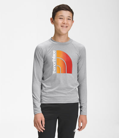 Boys' Amphibious L/S Sun Tee Village Ski Hut The North Face Junior Summer, Kids, Spring 2023, Tops