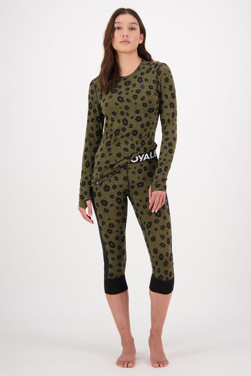 Cascade Merino Flex 200 3/4 Legging Womens Village Ski Hut Mons Royale Winter, Winter 2024, Womens, Womens Baselayer
