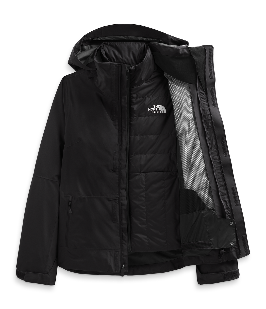 Ladies Jackets North Face Women's Garner Triclimate Jacket The North Face Inlux Triclimate Jacket Women TNF Black Heather/TNF Black  BIKE24