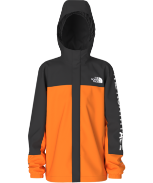 Orange north face windbreaker discount