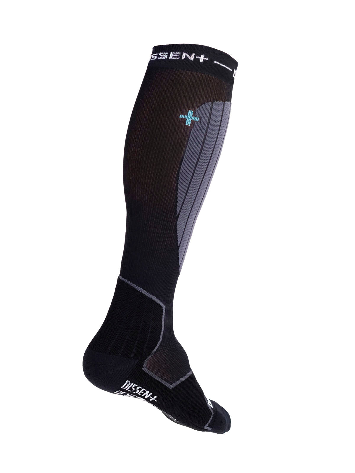 GFX Compression Hybrid DLX-Wool Village Ski Hut Dissent Adult Socks, softgoods accessories, Winter 2023