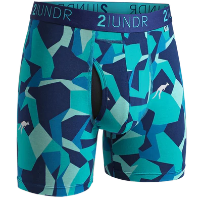 Swing Shift Boxer Print Village Ski Hut 2UNDR Bottoms, Mens, Mens Shorts, Spring 2022